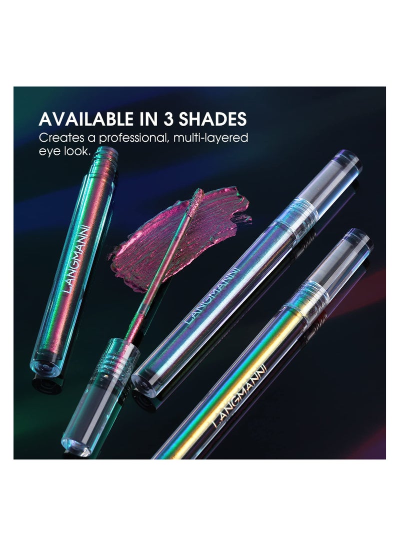 LANGMANNI مجموعة ظلال العيون السائلة ثلاثية الأبعاد شيميلون مع صندوق هدايا لامع - Image 3