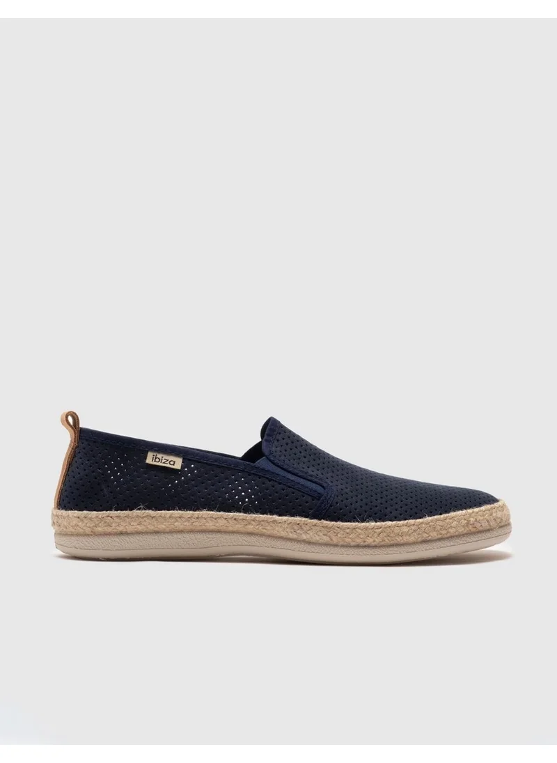 كاباني Navy Blue Straw Detailed Men's Casual Shoes