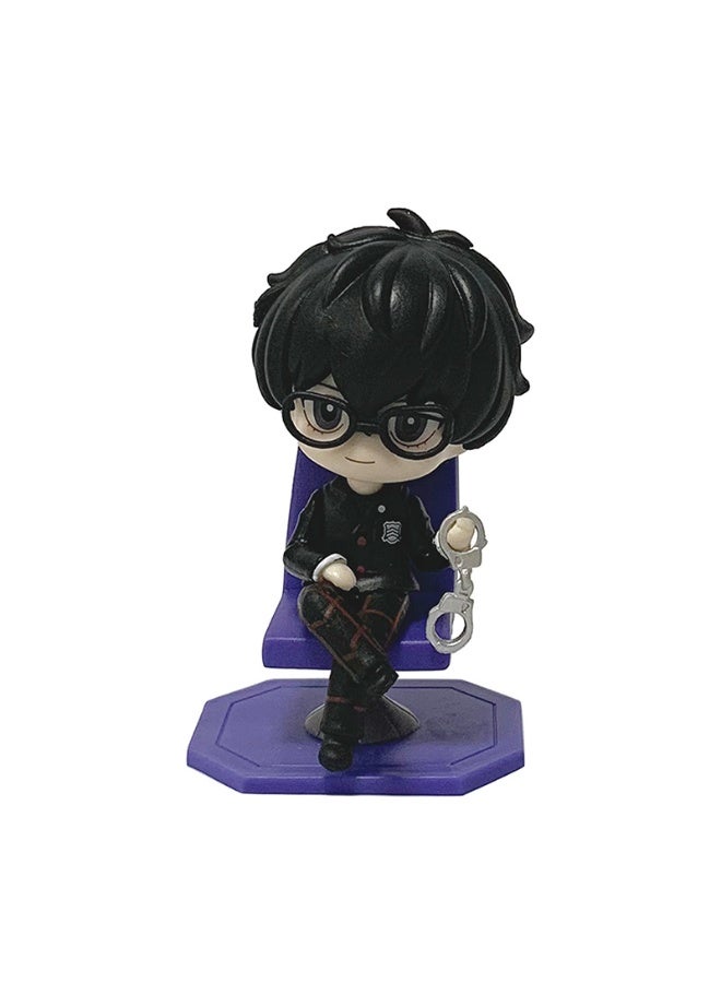 HALAMODO Persona Chibi Ren Amamiya Anime Figure,Adorable School Uniform Pose, Desk Decor and Stylish Birthday Gift 8cm - Image 1