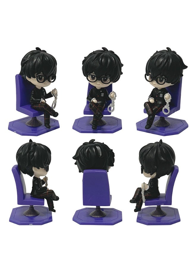 HALAMODO Persona Chibi Ren Amamiya Anime Figure,Adorable School Uniform Pose, Desk Decor and Stylish Birthday Gift 8cm - Image 2