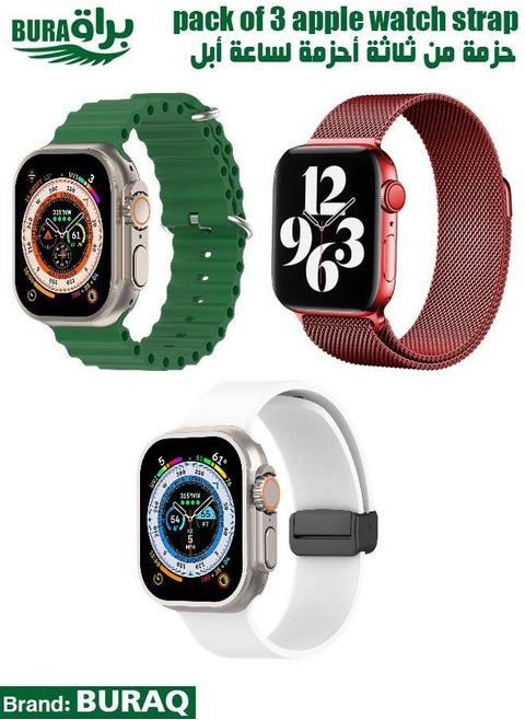 Apple Watch Band Strap For Apple Watch Ultra 2/Ultra 49mm, Series 10 46mm, 9/8/7 45mm, SE2/SE/6/5/4 44mm, 3/2/1 42mm