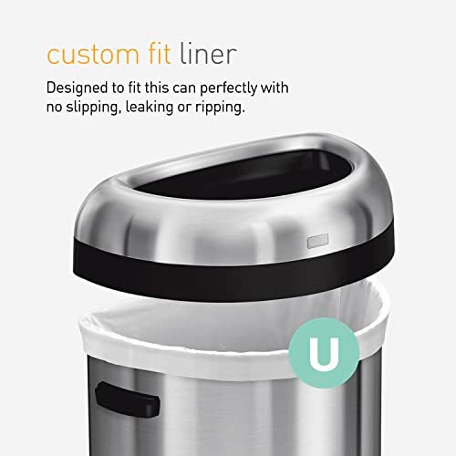 simplehuman Code U Custom Fit Drawstring Trash Bags in Dispenser Packs, 20 Count, 55 Liter / 14.5 Gallon, White - Image 4