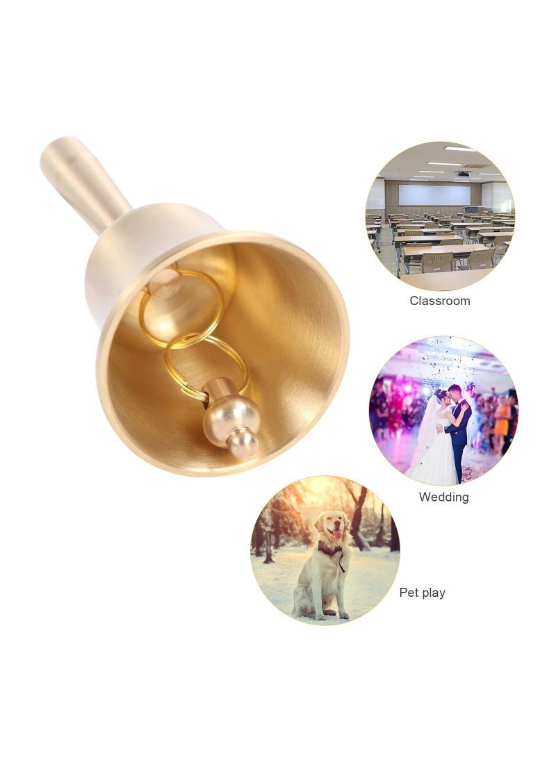 Traditional Style Hand Bell, Kids and Adults Game Call Bell, Extra Loud Solid Brass Handbells use for School, Church, Hotel and Wedding Service - Image 3