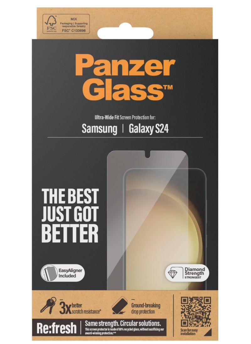 PanzerGlass PanzerGlass® Screen Protector Samsung Galaxy S24 | Ultra-Wide Fit w. EasyAligner  - Image 3