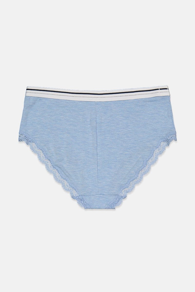 Tchibo Women High Waist Briefs, Mottled Light Blue - Image 2