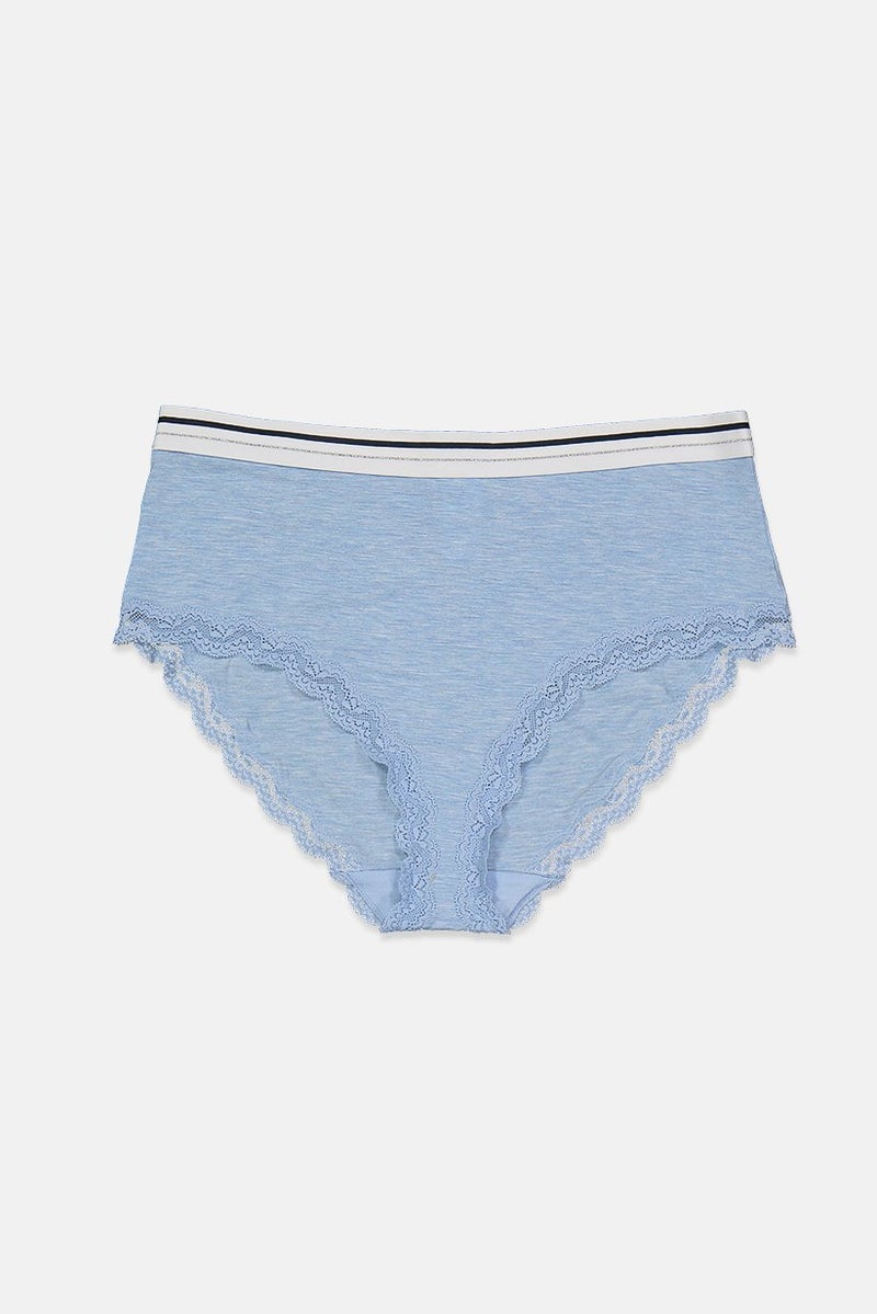 Tchibo Women High Waist Briefs, Mottled Light Blue - Image 1