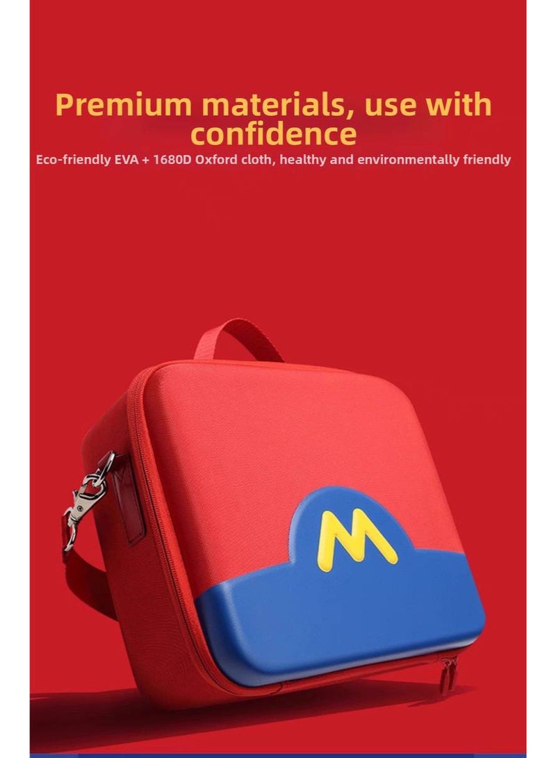 Ecosystem Large Bag for Nintendo Switch 2 Carrying Case, Mario Convenient On-the-go Switch Bag, Handle and Strap for Switch 2 2025 Travel Cases Portable Storage & Accessories (Blue Red) - Image 3