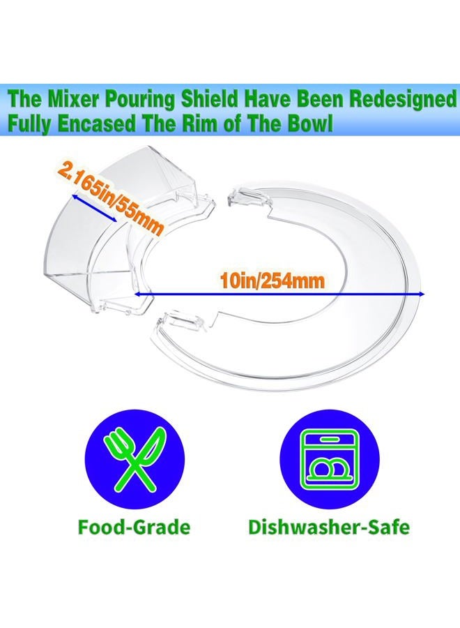 CDDCWZ Pouring Shield for KitchenAid- Splash Guard with Removable Pouring Chute for KitchenAid 5.5-7 Quart Bowl-Lift Stand Mixer Prevents Mess and Flour Dust Mixer Accessories and Attachments - Image 3