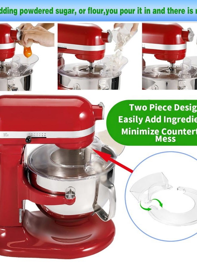 CDDCWZ Pouring Shield for KitchenAid- Splash Guard with Removable Pouring Chute for KitchenAid 5.5-7 Quart Bowl-Lift Stand Mixer Prevents Mess and Flour Dust Mixer Accessories and Attachments - Image 4