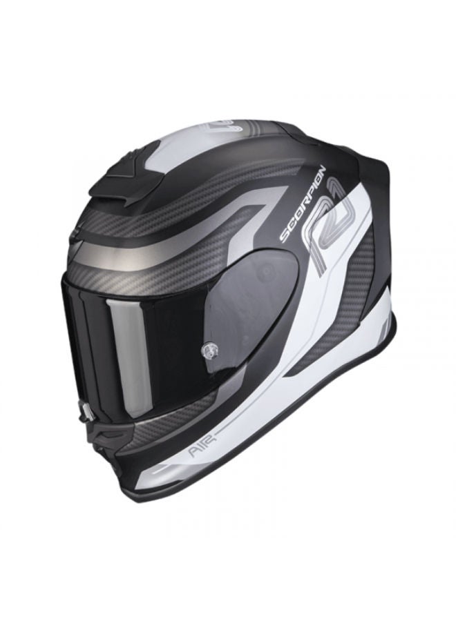 سكوربيون خوذة موتوسيكل - أسود x أبيض - XL