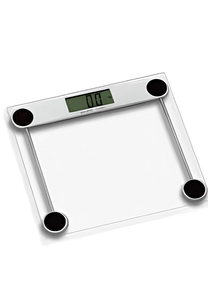 ميزان إلكتروني زجاجي شفاف دقة في قياس الوزن مع شاشة رقمية ال سي دي قراءة واضحة للوزن السعة: حتى 150 كجم / 330 رطل - Image 1