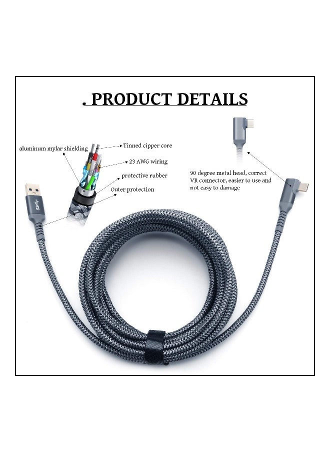 Generic 20ft Link Cable for Oculus Quest 2 - Fast Charging & Data Transfer USB C 3.2 Gen1 Cable for VR Headset and Gaming Experience  - Image 2