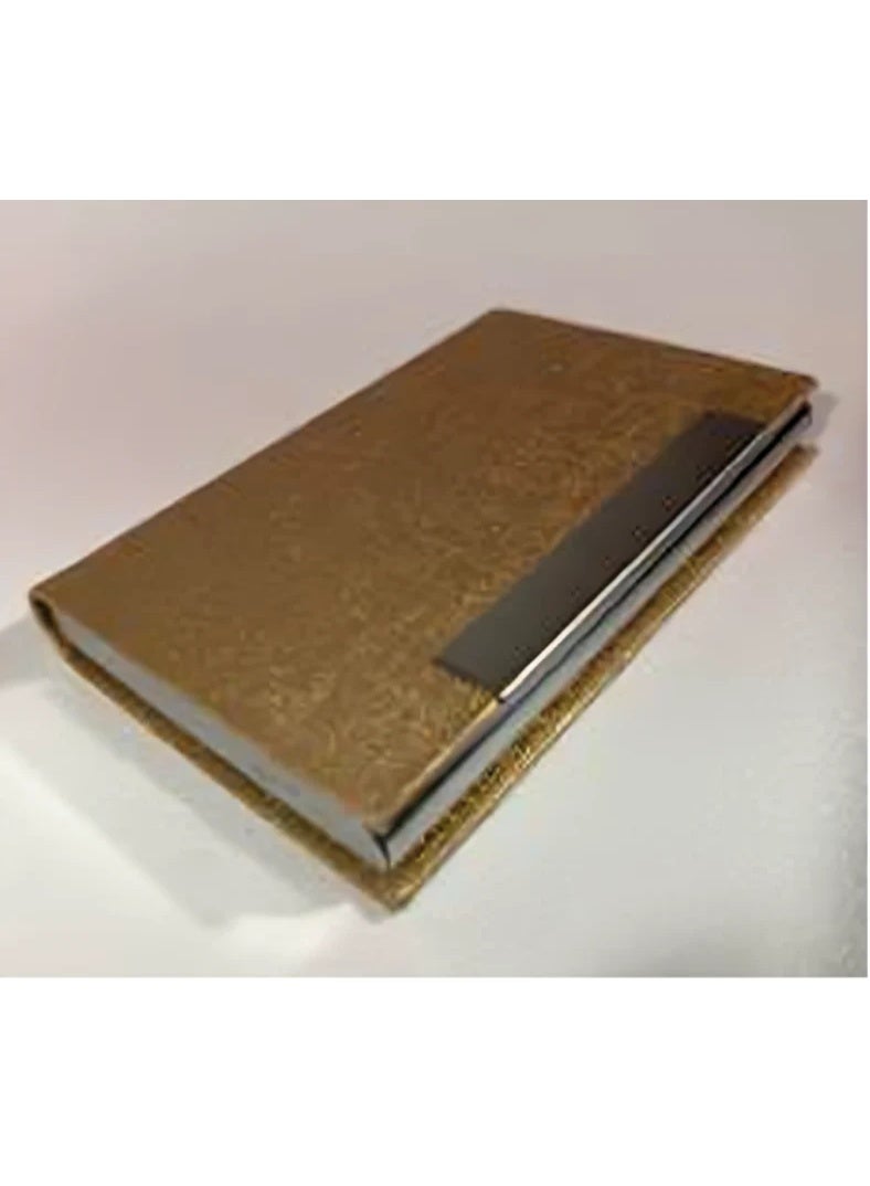 Premium Magnetic Name Card Holder with Notebook Design, Elegant Business Card Organizer with Metal Plate, Professional Corporate Gift for Office & Executives - Image 1