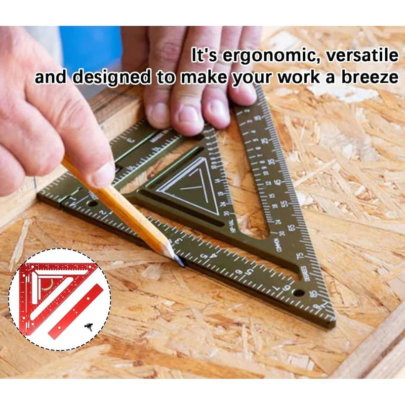 مربع نجارة الألومنيوم أدوات النجارة الدقيقة نقش دقيق مربع الإطار المركب لتداخل العوارض الخشبية - Image 5