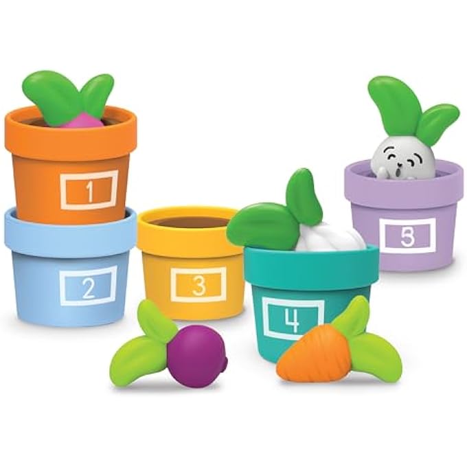 HIDE & SEEK VEGETABLE GARDEN,10 PIECES, AGES 18 MONTHS+, PRESCHOOL LEARNING ACTIVITIES, TODDLER LEARNING TOYS 2-4, MONTESSORI TOYS, SUSTAINABLE TOYS - Image 1
