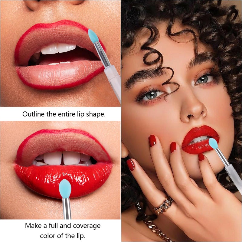 Ohlove 40 قطعة فرش شفاه سيليكون مع غطاء، فرش تطبيق قابلة لإعادة الاستخدام لظلال العيون، ملمع الشفاه، كريم القناع - Image 2