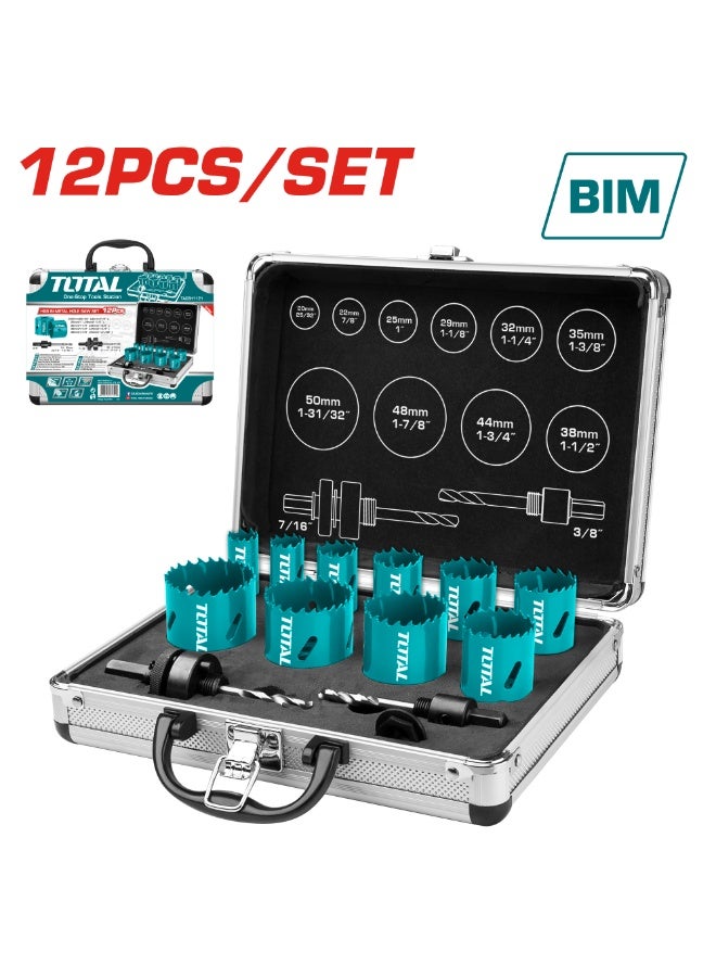 Total Metal Hole Saw 12 Pcs Tacsh1121