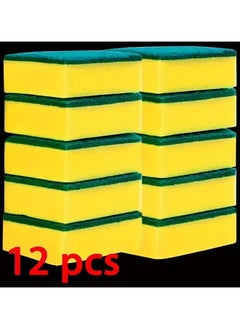 QUALITY Kitchen Sponge 12pcs - Double Sided Multi-Purpose Kitchen Cleaning Sponge - Highly Absorbent, Rust And Grease Removing Dishes  - Image 1