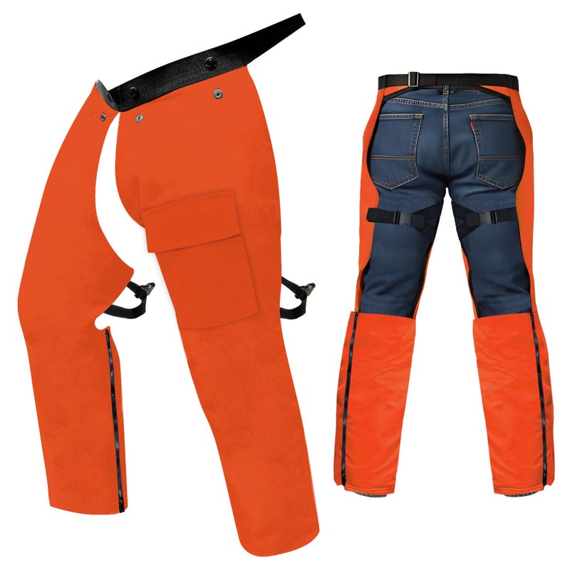 FORESTER Trimmer Chaps for Men Protective Gear Mens Work Utility Safety Pants Apron Style Adjustable Belt - Image 2
