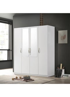 Home Box Kulltorp Plus 4-Door Wardrobe With Mirror 52 x 182 x 160 cm 