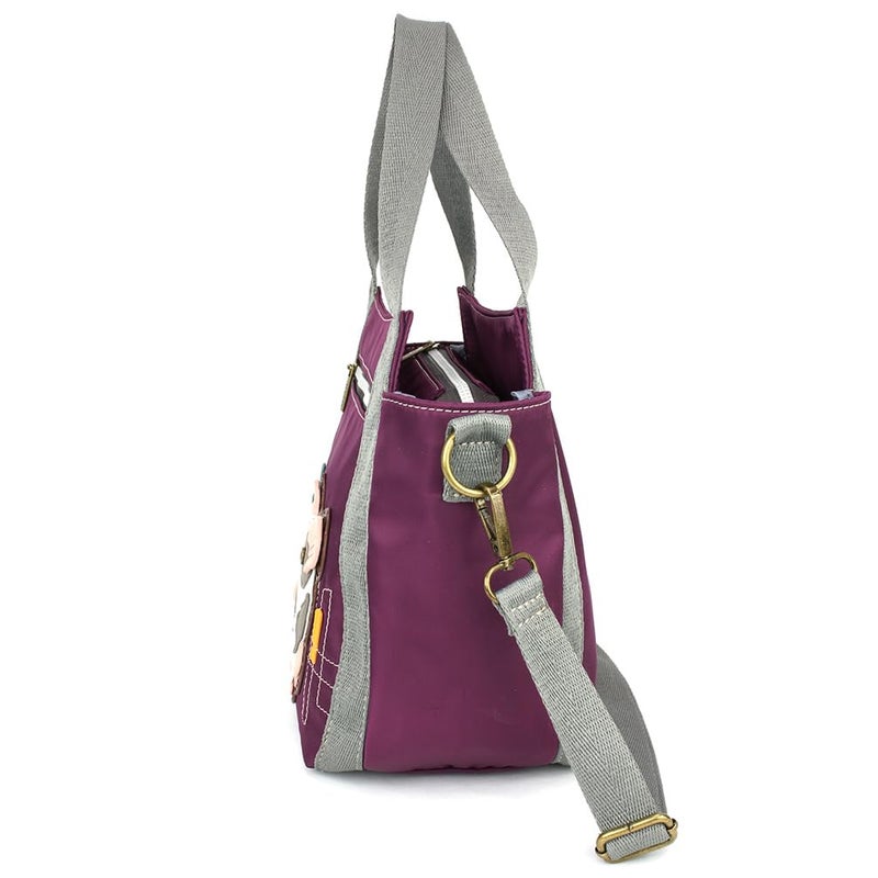 CHALA Venture Mini Carryall - RFID Protected Nylon Bag with Adjustable Crossbody Strap - Spotted Pink Pig - purple - Image 3