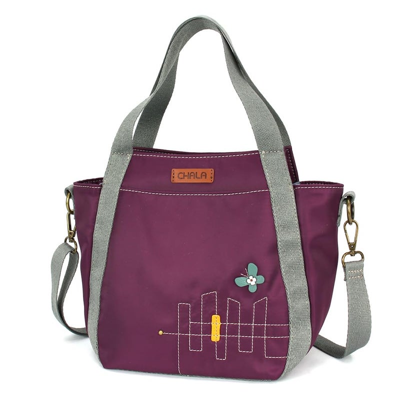 CHALA Venture Mini Carryall - RFID Protected Nylon Bag with Adjustable Crossbody Strap - Spotted Pink Pig - purple - Image 2