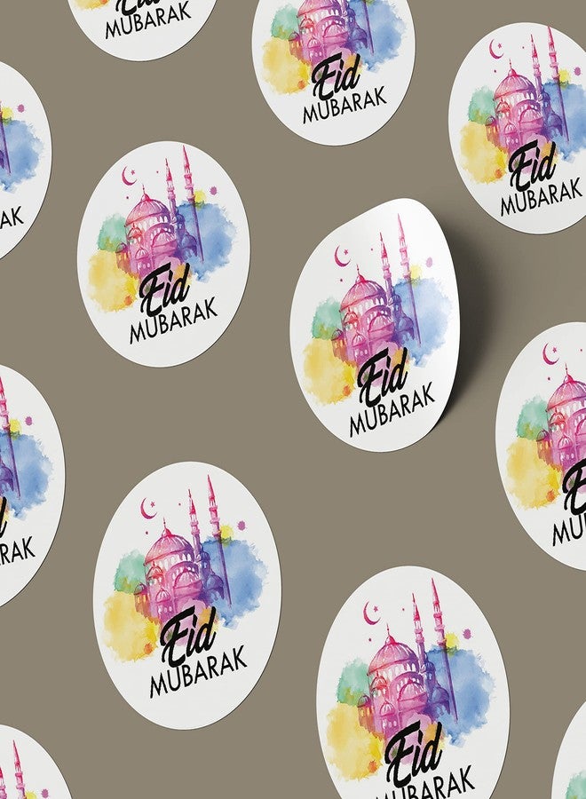 D2C Eid Mubarak Round Stickers for Envelop, Gifts and Packaging | Paper Stickers, 1.5 x 1.5 Inches (60) - Image 3