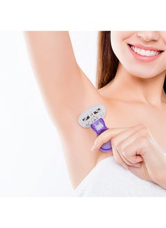 ACTION Razors for Women,Mini Portable,4-Layer Blades,Sharper Blades,Surrounded Lubrication Strip,Fast and safe hair removal,small and cute,with Portable transparent shell storage box,1Pack Purple Body Shaver  - Image 2