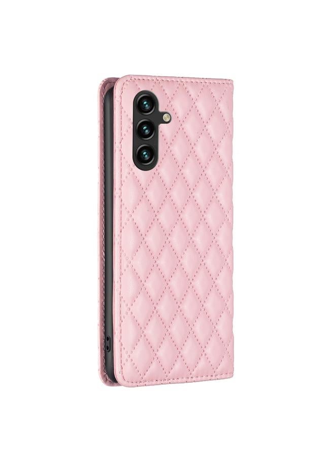 erorex Case For Samsung Galaxy A36 Diamond Lattice Magnetic Leather Flip Phone Case - Image 4