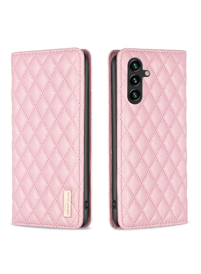erorex Case For Samsung Galaxy A36 Diamond Lattice Magnetic Leather Flip Phone Case - Image 1