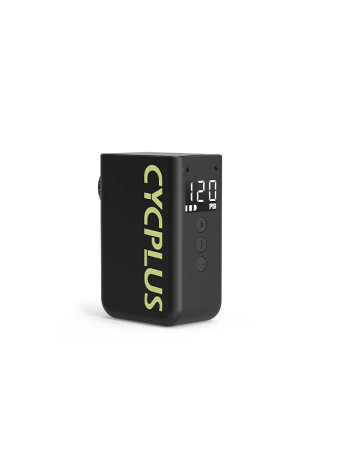 CYCPLUS AS2 Ultra Tiny Bicycle Pump with Gauge, Max 120 PSI Electric Mini Pump, Auto Stop, with Presta and Schrader Valve for E-Bike, MTB, and Road Bike - Image 1