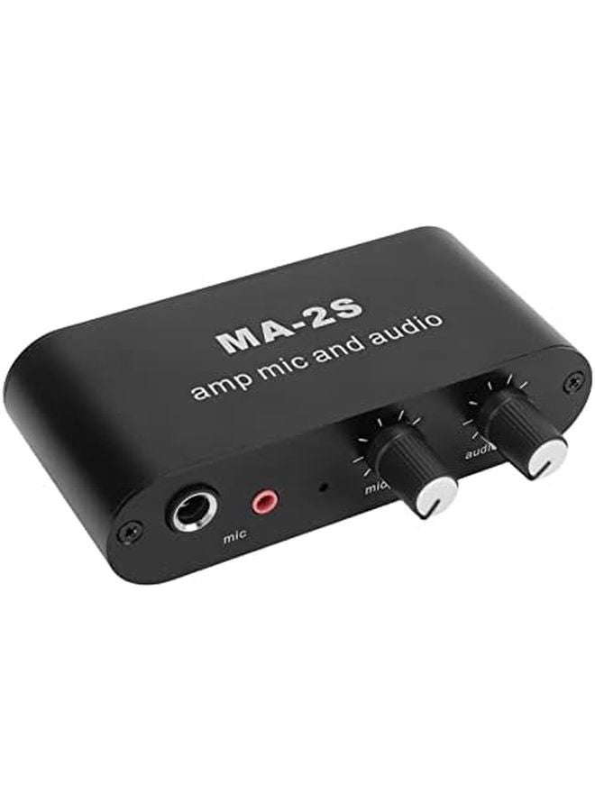 Portable Aluminum Audio Preamplifier with 3 Output Ports for Recording Karaoke and Home Entertainment - Image 5