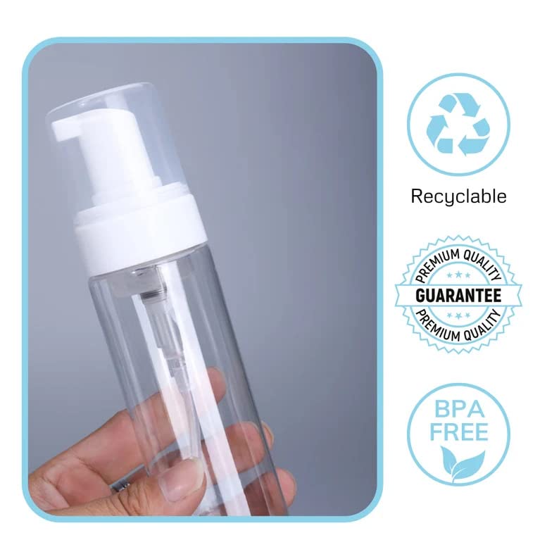 SpiderJuice 1 Pc Transparent Foaming Face Soap Dispenser Pump Refillable Bottle for Washing Hands 150ml - Image 2