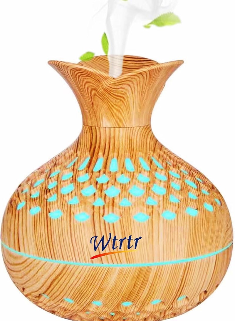 Wtrtr Wtrtr 300ml Essential Oil Diffuser，Mini Humidifier, Flower Shape Humidifier,USB Personal Desktop Humidifier for Car, 2 Mist Modes, 7 colors,(SX-E342-Y) (Yellow)  - Image 1