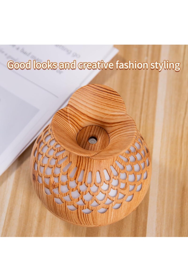 Wtrtr Wtrtr 300ml Essential Oil Diffuser，Mini Humidifier, Flower Shape Humidifier,USB Personal Desktop Humidifier for Car, 2 Mist Modes, 7 colors,(SX-E342-Y) (Yellow)  - Image 5