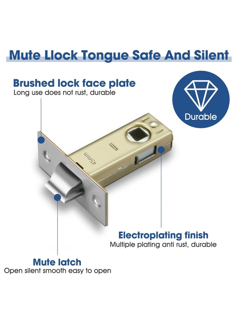 SYOSI SYOSI 45mm Tubular Latch, 2 Sets of Mortice Latch Polished Chrome Door Latch, Designed to be Used with Sprung Lever Door Handles  - Image 3