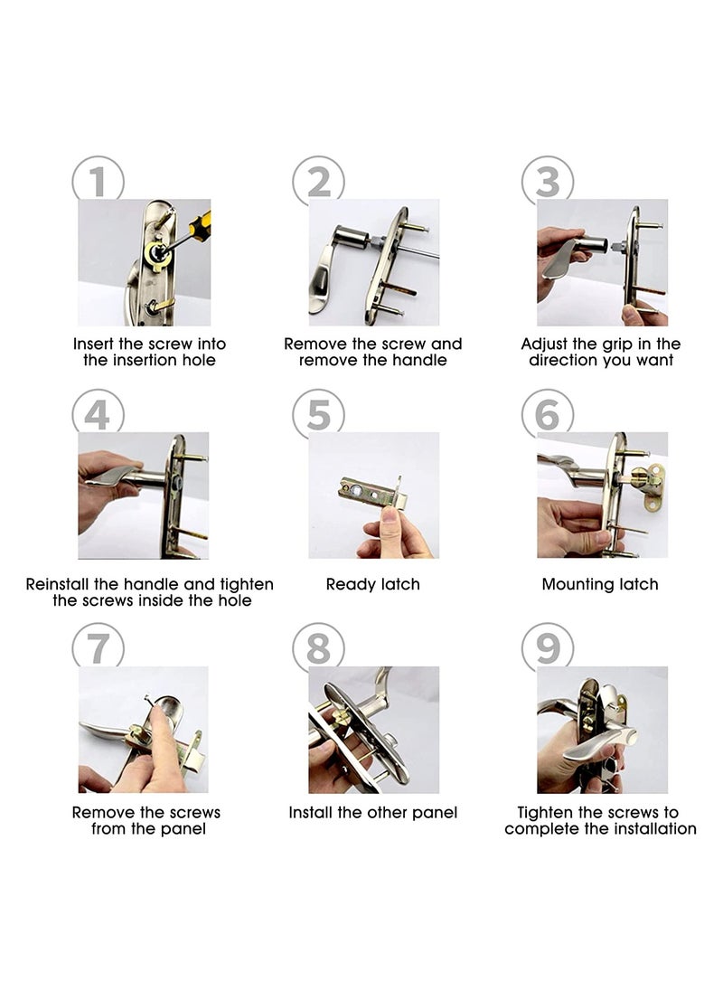 SYOSI SYOSI 45mm Tubular Latch, 2 Sets of Mortice Latch Polished Chrome Door Latch, Designed to be Used with Sprung Lever Door Handles  - Image 5