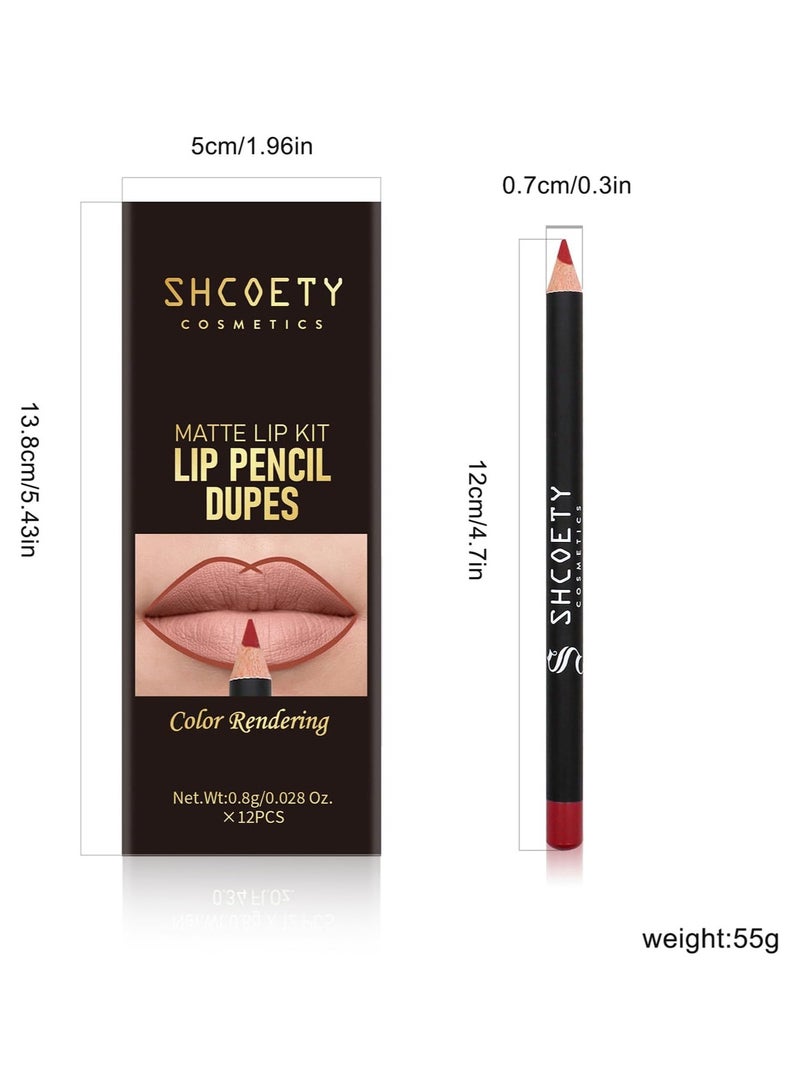 SHCOETY Lip Liner – Precise Lip Shaping and Definition, 12 Shades for Fuller Lips - Image 5
