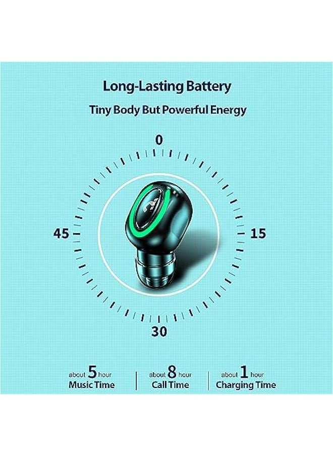 Generic - Mini Single Earbud Wireless Discreet Earbuds Tiny Bluetooth Earpiece Single Ear Bluetooth Headset Single Earbud Mic Mini Small Invisible Hidden Earbuds Wireless Headphones for Work - Image 1