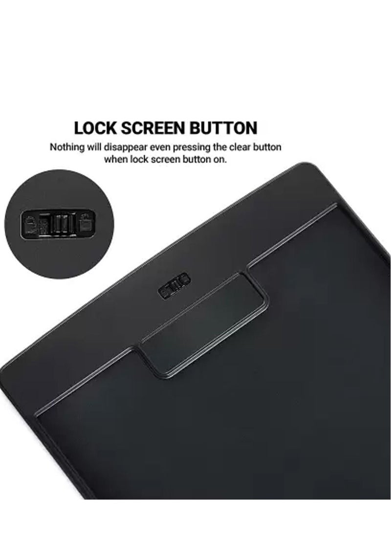 FEND Thin Lightweight Built-in Stylus Dock Replaceable Coin-Cell Battery One Button Erasing  8.5 Inch LCD Writing Tablet Blue  - Image 5