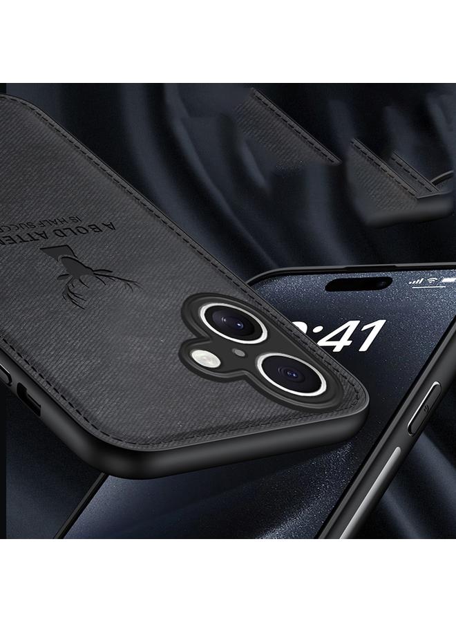 S-TOP Case For iPhone 16 Plus Deer Head Cloth Skin All-inclusive Phone Case - Image 3