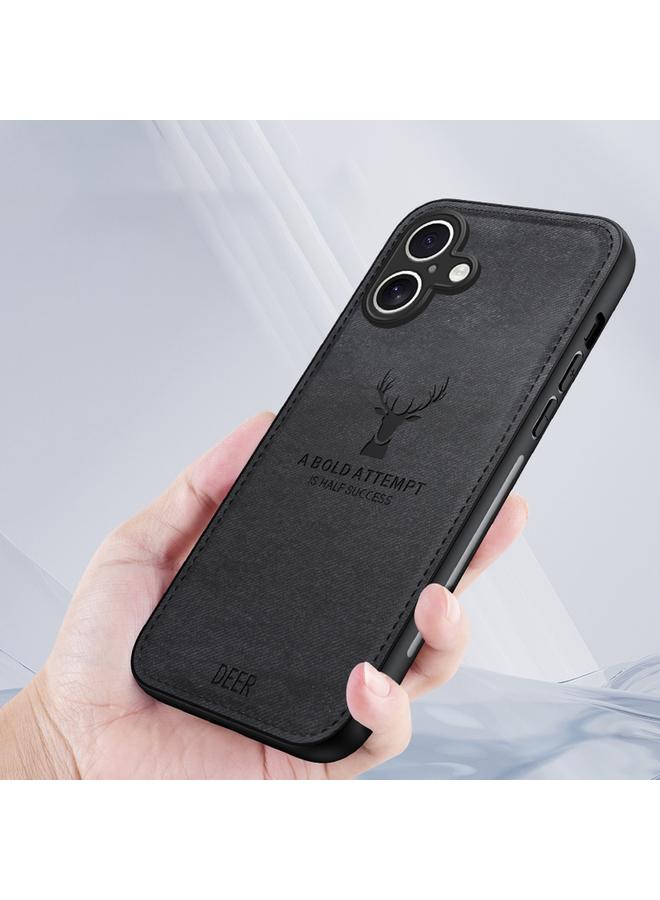 S-TOP Case For iPhone 16 Plus Deer Head Cloth Skin All-inclusive Phone Case - Image 5