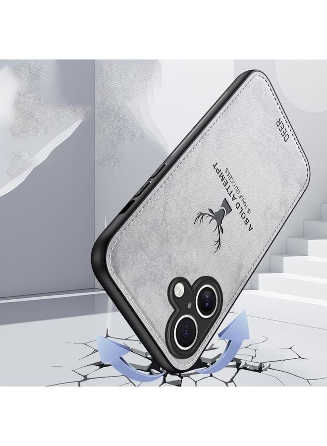 S-TOP Case For iPhone 16 Plus Deer Head Cloth Skin All-inclusive Phone Case - Image 4