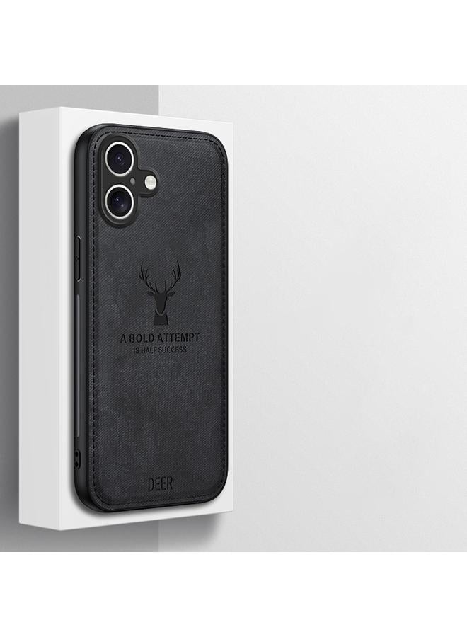 S-TOP Case For iPhone 16 Plus Deer Head Cloth Skin All-inclusive Phone Case - Image 2