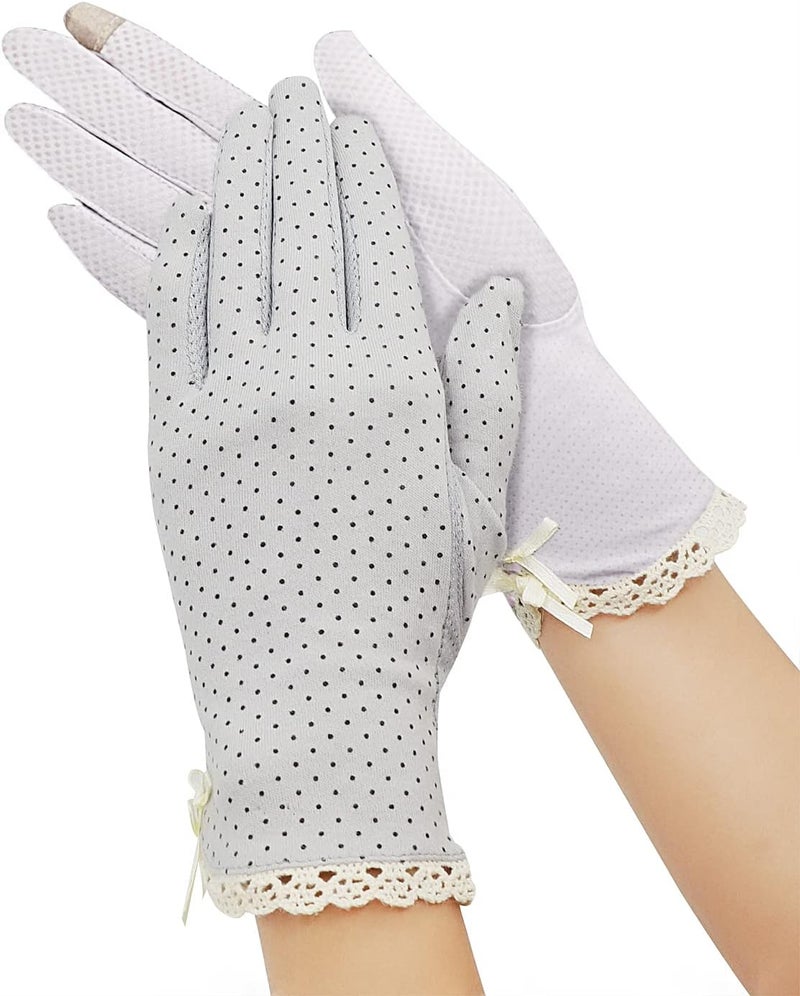 Lovful Summer Women Screentouch Gloves Sun Uv Protection Driving Gloves, Gray, One Size - Image 3
