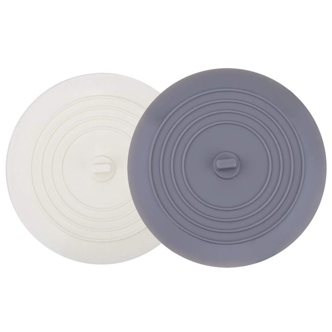 VTOP TUB STOPPER 2 PACK 6 INCHES LARGE SILICONE DRAIN PLUG HAIR STOPPER FLAT SUCTION COVER FOR KITCHEN GADGETS BATHROOM ACCESSORIES AND LAUNDRY