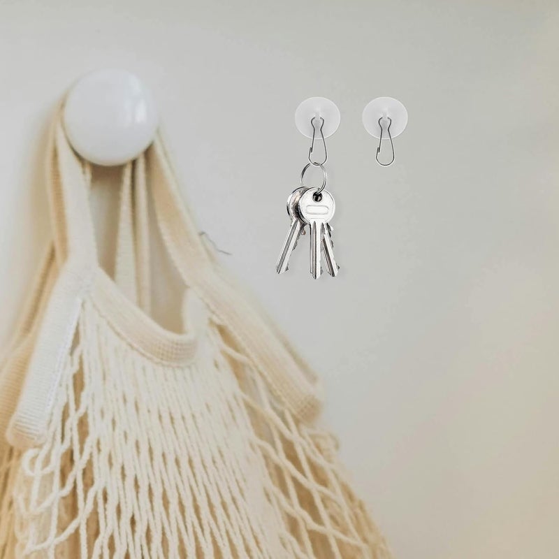 Garneck 60pcs White Ceiling Sticky Hooks Small Self-Adhesive Round Hooks Removable Seamless Adhesive Hanging for Home Decoration and Storage - Image 4