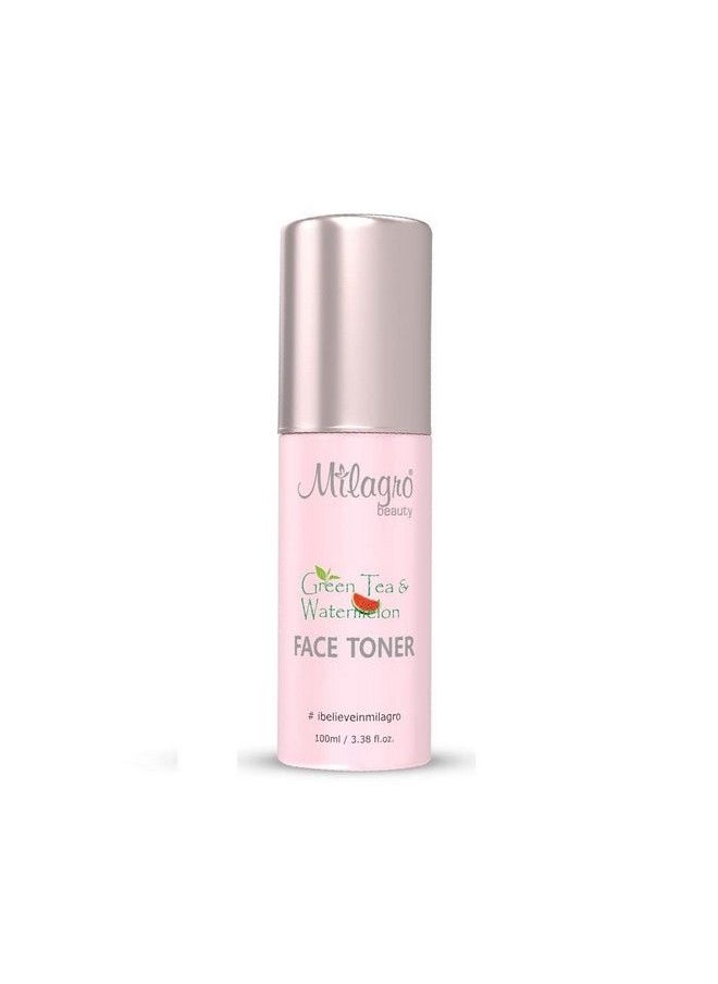Milagro Beauty - Watermelon & Green Tea Toner For Skin Exfoliation Deep Cleansing Oil Balancing Antiageing Alcoholfree Formula (100Ml) - Image 1