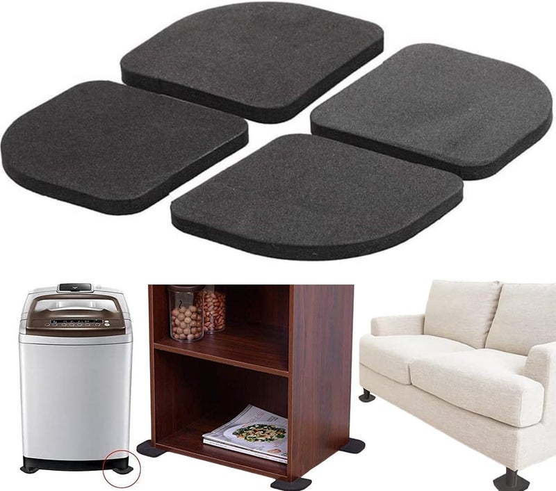 YOMITH Furniture Pads AntiVibration Pads AntiSlip Noise Reduction Anti Scratch Floor Protectors for Furniture Feet Chair Legs Washing Machine Refrigerator Pack of 8 - Image 1