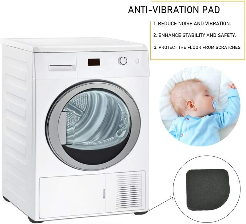 YOMITH Furniture Pads AntiVibration Pads AntiSlip Noise Reduction Anti Scratch Floor Protectors for Furniture Feet Chair Legs Washing Machine Refrigerator Pack of 8 - Image 3